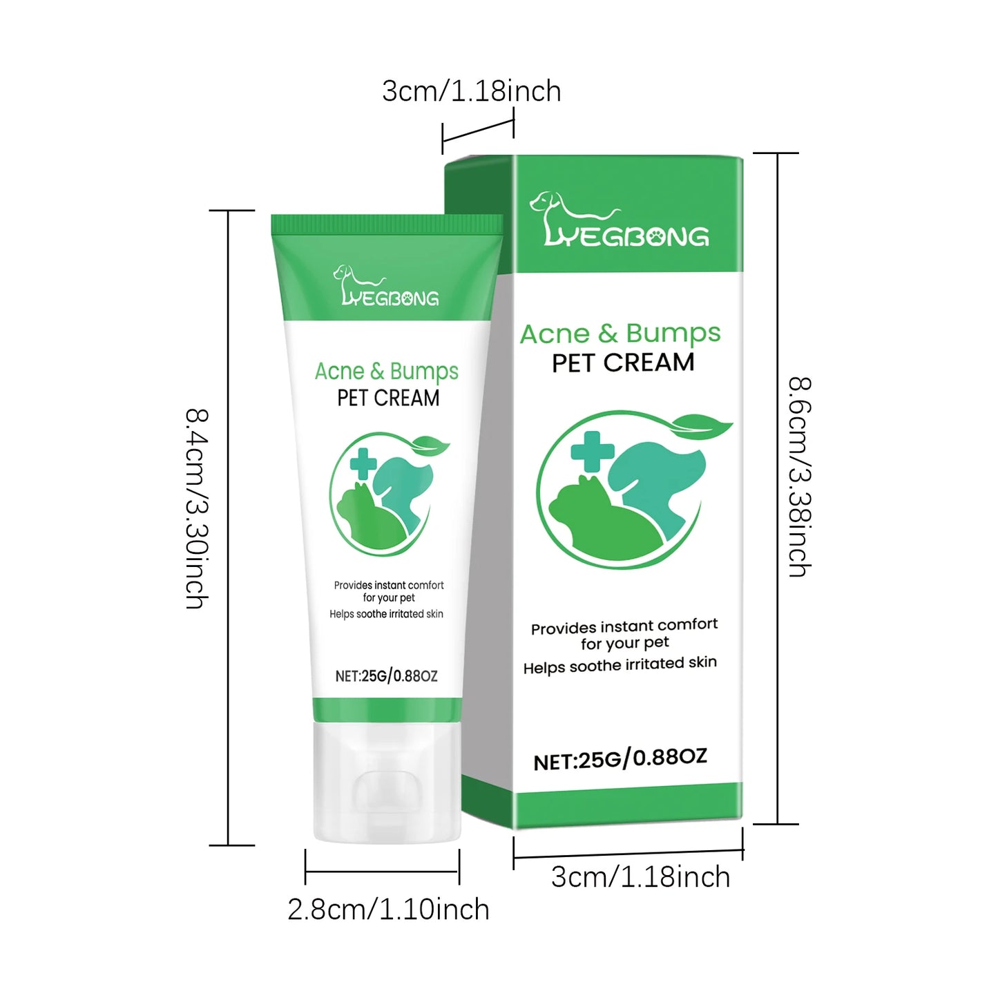 Yegbong Pet Skin Care Cream Gentle Nourishing Reduce Redness and Swelling Relief Discomfort Soothing Itching Pet Skin Cream