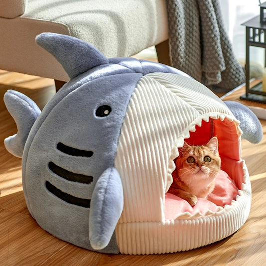Enclosed Warm Cat Cave Bed – Portable Kitten Basket Cushion Nest Tent (S, M, L) - Pet Suppie