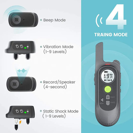 Petedu PS6 Remote Dog Training Collar – Voice Command, Waterproof Shock & Vibration for Large Breeds - Pet Suppie