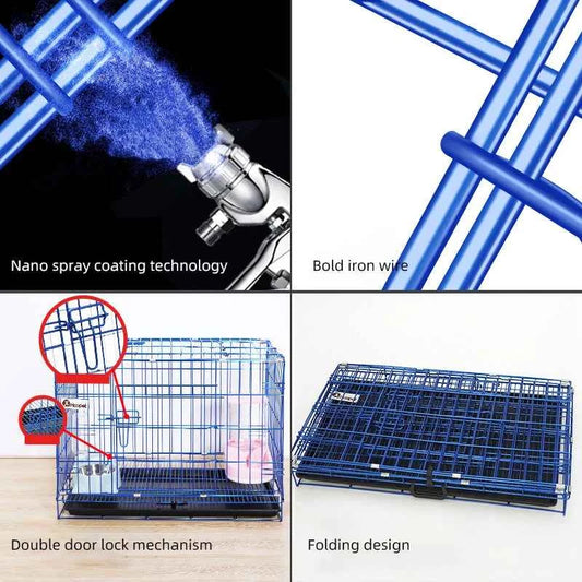 HOOPET Dog Cage Collapsible Indoor Pen Folding Exercise Crates Small Large Dog Cage Metal Kennels Dog Crate