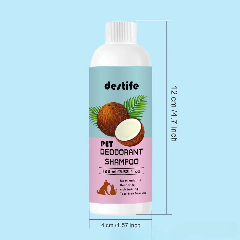100ml Cat Dog Shampoo Body Wash Conditioner Puppy Coat Healthy Smooth Smell Deodorant Lasting Fragrance Pet Wash Care Products