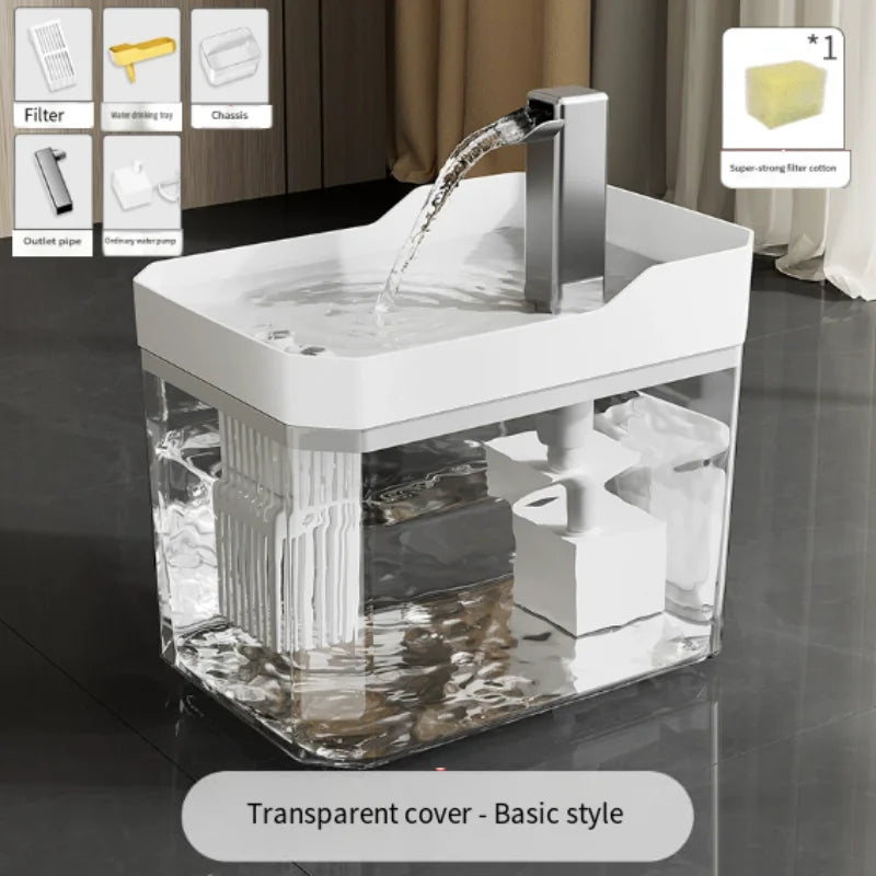 1.5L Cat Water Fountain Automatic Water Dispenser USB Live Circulation Filter Pet Drinker Quiet Pet Water Fountain Cat Small Pet