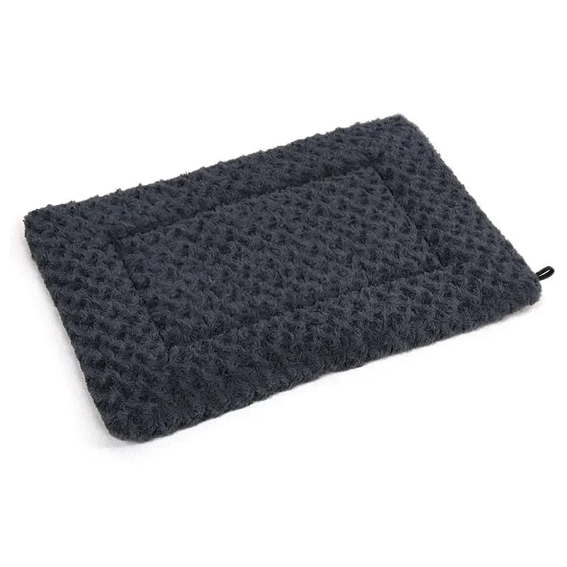 Washable Double Sided Pet Bed Dog Crate Pad Mat Plush Puppy Cats Pillows for Medium Dogs Soft Fluffy Dog Carpet, Suit For Winter