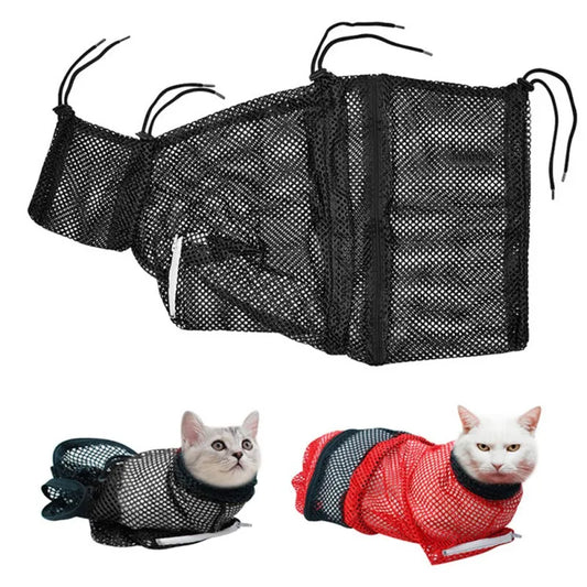 Adjustable Cat Restraint Bag – Anti-Scratch Grooming Bag for Bathing, Nail Trimming & Ear Cleaning - Pet Suppie