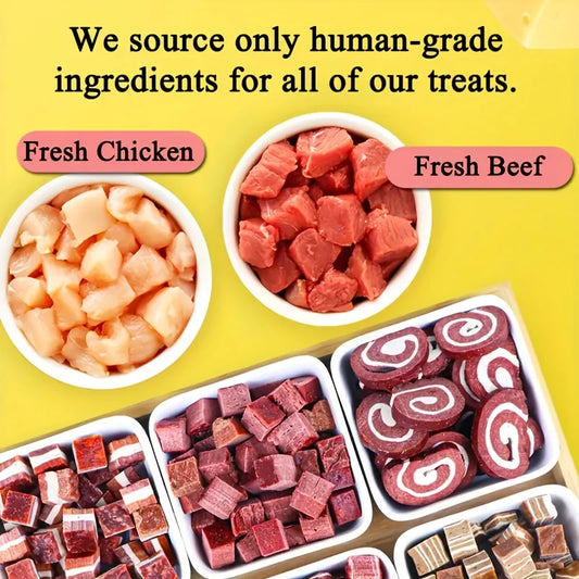 Beef & Meat Cube Dog Treats – Soft Training Snacks in 5 Flavours (100g) - Pet Suppie