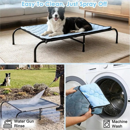 Pet Ice Silk Cooling Mat, Breathable and Non-Slip, Summer Heat Relief, Waterproof, Suitable For Dogs Cats, Universal Size For C