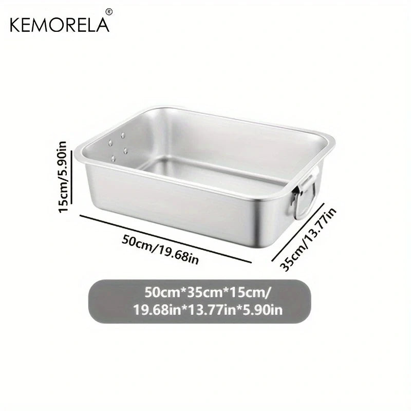 Large Litter Tray With Handles Durable Stainless Steel Litter Box Spacious Low Entry Design For Easy Access To Pet Accessories
