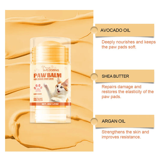 Pet Paw Balm Noses Paws Moisturizer Repair Dry Cracked Cat Foot Care Protector Lick Safe Repair Dry Cracked Dog Care Supplies - Pet Suppie