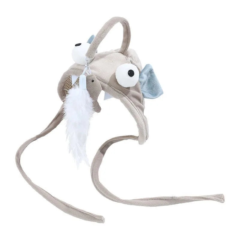 Interactive Cat Toys Cute Cat Hat with Toys
