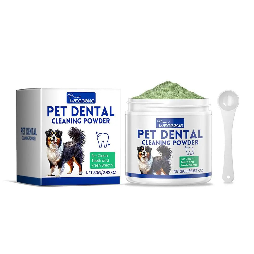 Dog Teeth Cleaning Powder Prevents Tartar Eliminates Oral Odors Plaque Remover Dental Cleaning Powder