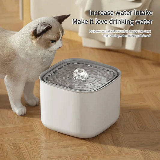Cat Water Fountain Auto Recirculate Filter Large Capacity Filtring Pet Cat Water Drinker USB Electric Mute Cats Water Dispenser - Pet Suppie
