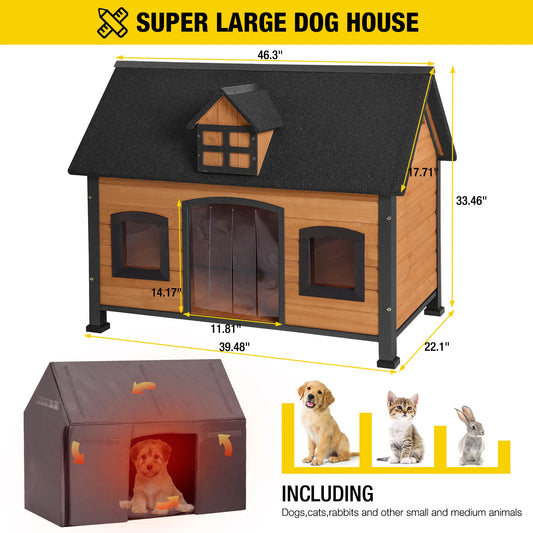 Insulated Outdoor Dog House| Liner Inside