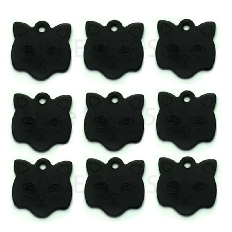 Wholesale 20Pcs Cat ID Tag Cats Name Tag Pendant Aluminum Pet Accessories Face Nameplate Customized Tag For Cats Collar - Pet Suppie