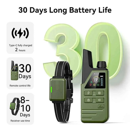 ROJECO Electric Dog Training Collar IPX7 Waterproof Dog Bark Stop Collar With Remote Control Rechargeable Anti Barking Device