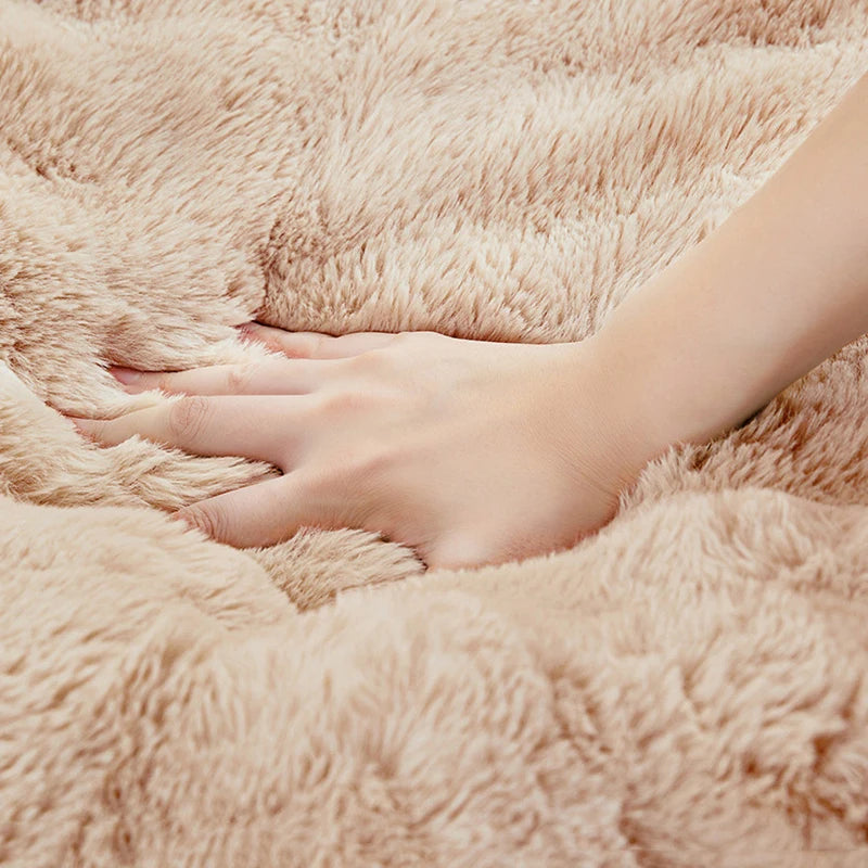 Soft Plush Dog Bed Sofa Winter Warm Pet Sleeping Mat for Small Medium Dogs Cats Removable Puppy Bed Luxury Cozy Cat Sleeping Bed