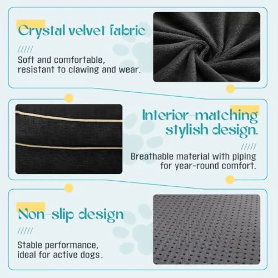 Waterproof Memory Foam Dog Beds for Extra Dogs Non-Slip Orthopedic Dog Beds Washable Couch Pet Bed with Removable Cover,X
