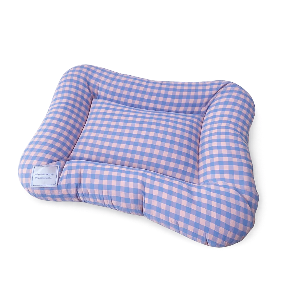 Breathable Warm Dog Bed Pad Macaron Soft Pet Sleeping Bed Non-slip Comfortable Plaid Dog Cushion for Cats and Dogs