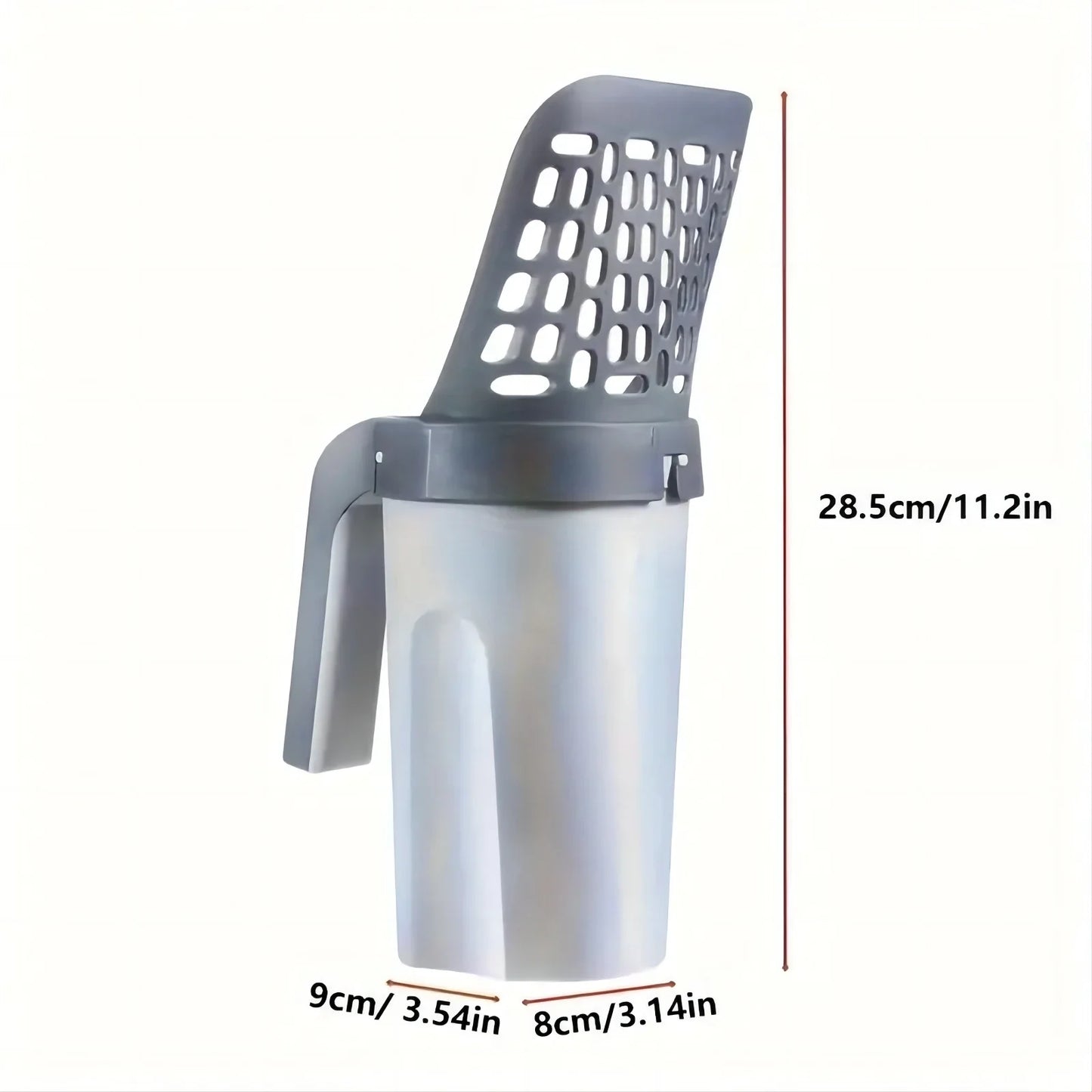 Cat Litter Scoop with Integrated Trash Can - Large-Capacity Portable, Easy-Clean Plastic Pet Waste Shovel for Cats