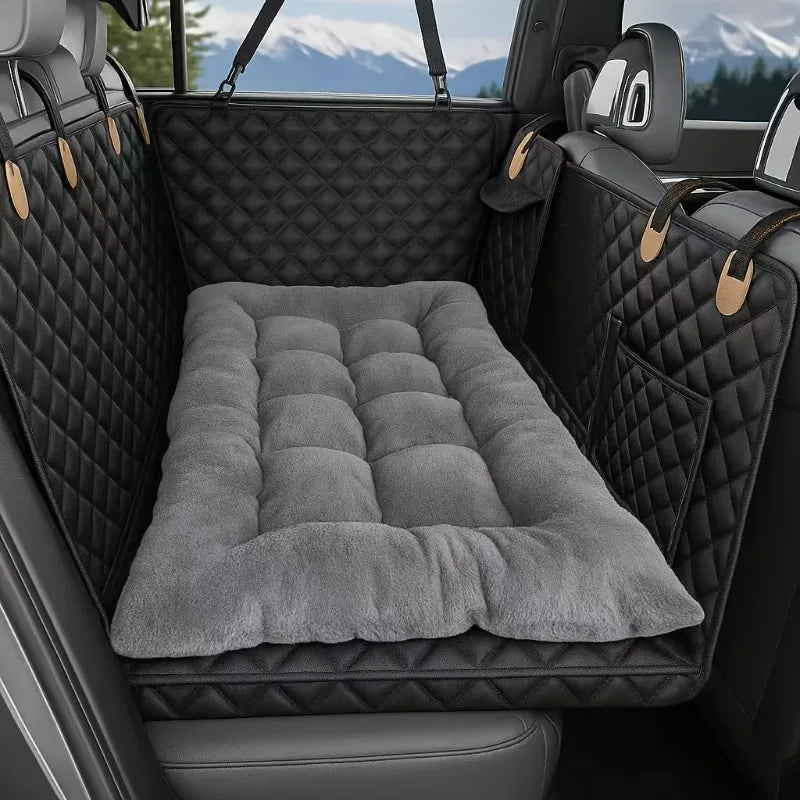 Winter Dog Car Seat Mat, Thick Warmth & Non-Slip Bottom, For SUV Sedan Truck Bed Mat for Winter & Road Trips, Machine Washable