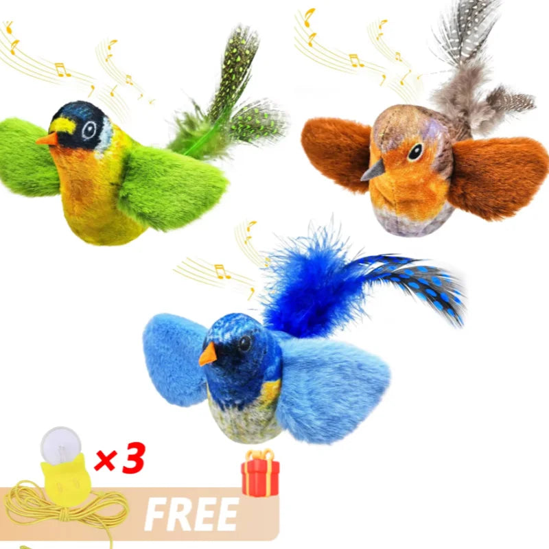 Lifelike Catnip Bird Cat Teaser Toy – Plush Feather Simulation Bird for Kittens & Cats - Pet Suppie