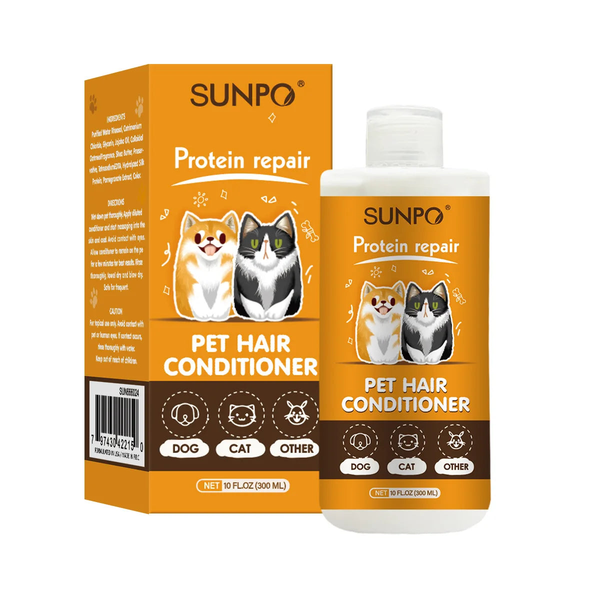 Pet Conditioner Cat Dog Shower Gel Shampoo Deep Cleaning Deodorizing Anti Itch Hair Soft Fluffy Lasting Fragrance Pet Supplies