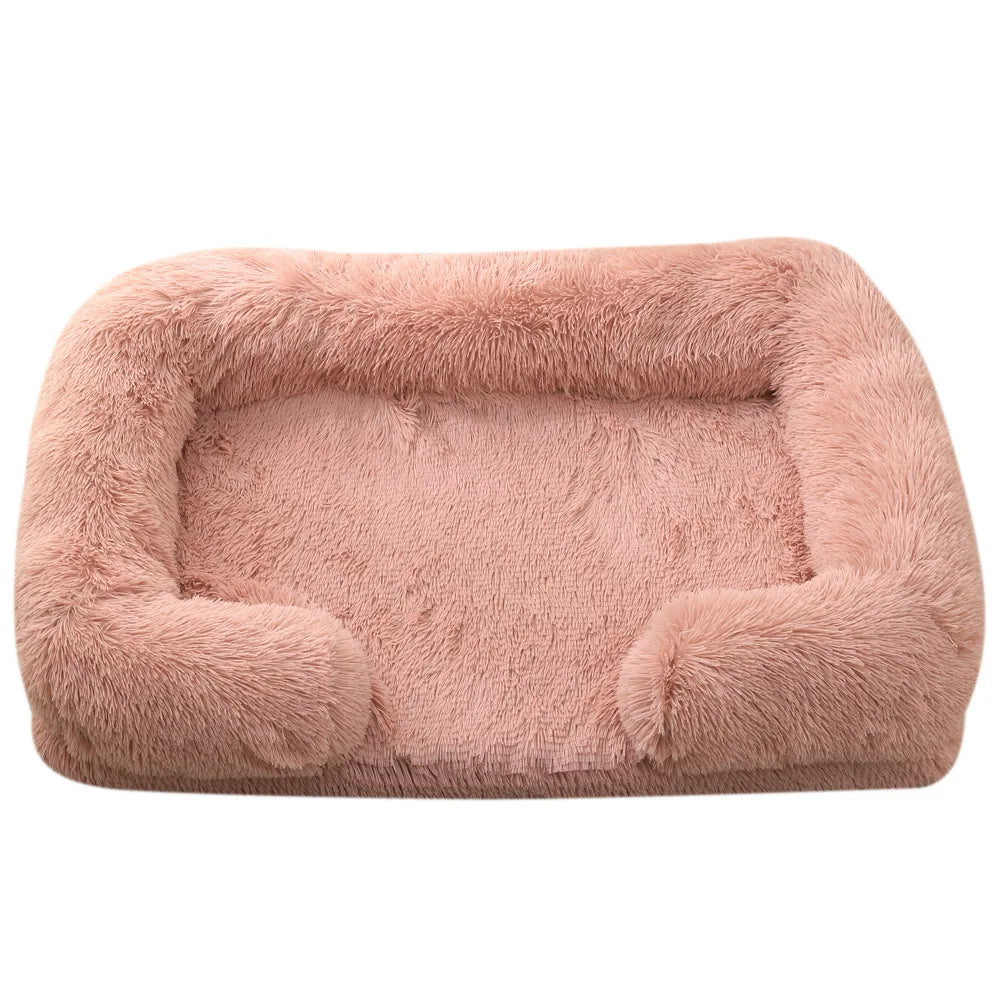 Half-Surround Dog Bed – Soft Plush Orthopedic Pet Sofa for Dogs & Cats - Pet Suppie