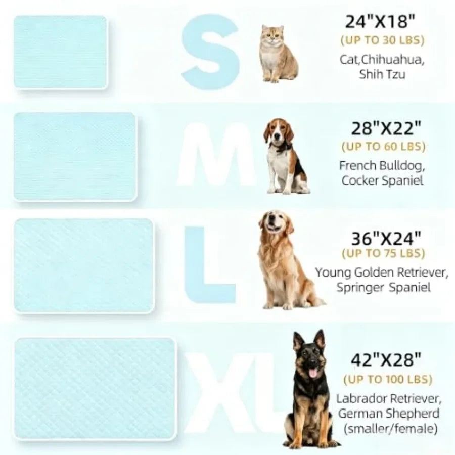 Dog Cooling Mat Self Cooling Crate Pad for Bed, Floor, Car Travel Indoor Outdoor Summer Use Breathable Portable Washa