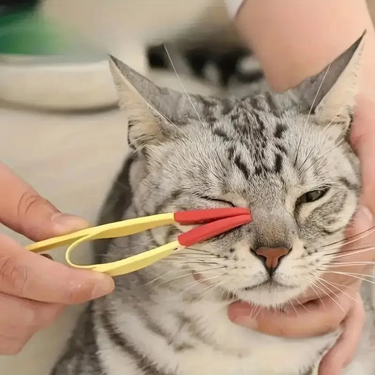 Pet Tear Stain Remover Comb - Gentle Eye Cleaning Brush for Dogs and Cats | Pet Grooming Tool