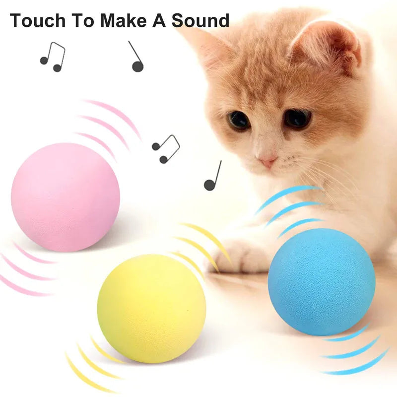 Pet AI Smart Cats Toy Usb Rechargeable Rotation Petanque Ball Automatically Avoid Obstacles Toys Interactive Games Fun Cat Ball