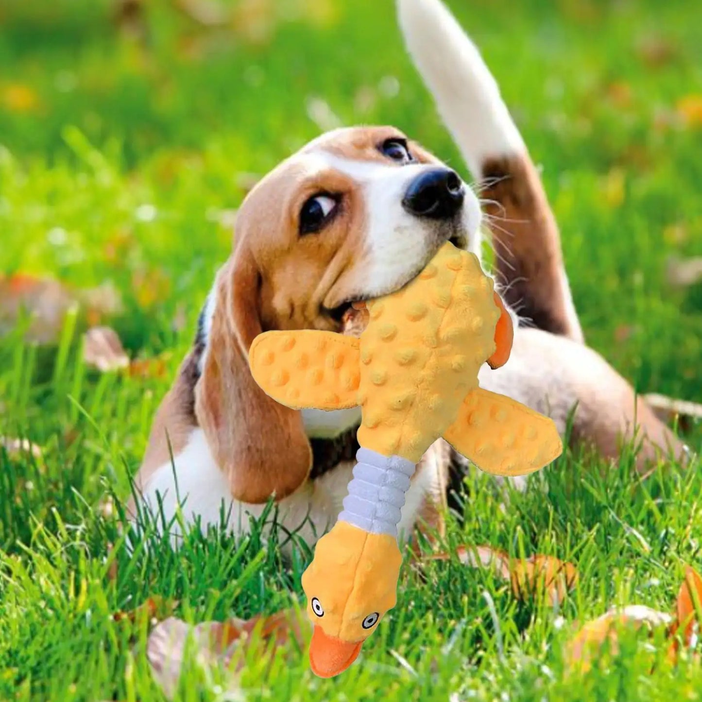 Dog Toys For Aggressive Chewers Duck Shape Aggressive Puppy Chew Toy Bite-Resistant Squeaky Animals Entertainment Companion For
