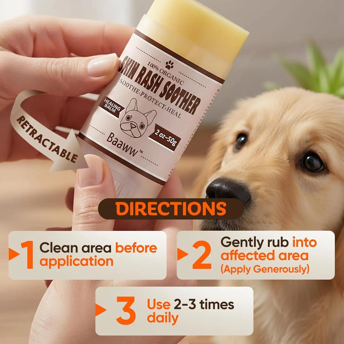 Dog Hot Spot Soother - Anti-Itch Lotion, All-Natural Rash Cream for Itchy Skin, 2oz