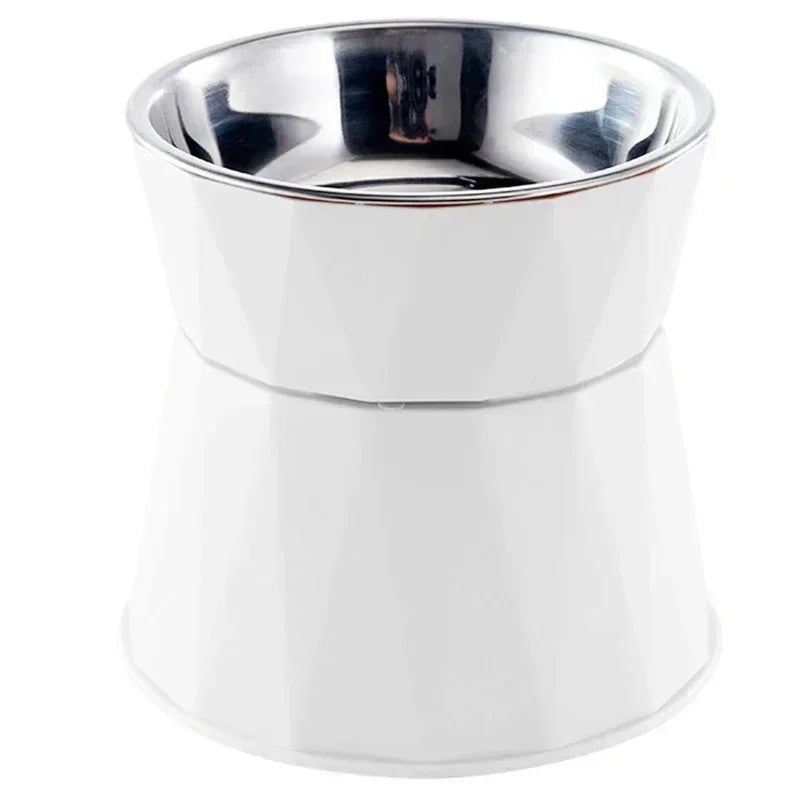 Pet supplies cat food bowl raised pet puppy feeder water bowl stainless steel cat water feed dish pet eating cat - Pet Suppie
