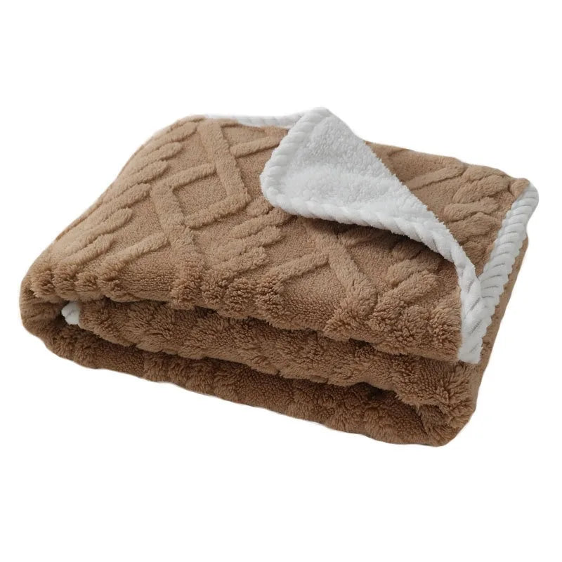 Dog Cat Blankets Mat Warm Winter Dogs Puppy Cushion Pet Fleece Blanket Warmly for Cats Small Medium Large Dogs Bed Mat