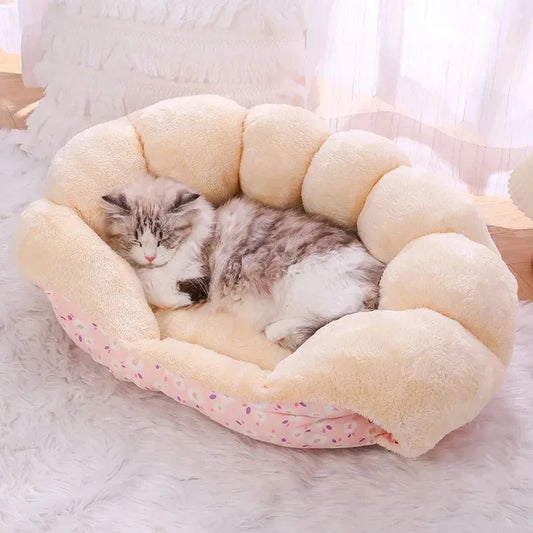 BeiYu Pet Winter Warm Cat Bed with Removable Cover – Soft Cushion Basket for Cats & Small Dogs - Pet Suppie