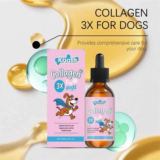 60ml Dog Pet Drops Gentle Care Supplement To Maintain Healthy Coat and Skin Dog Collagen Drops Gentle Formula for Coat & Skin