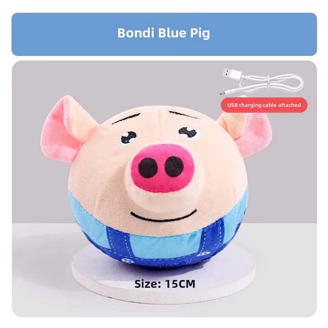 Electric Jumping Dog Toy – USB Rechargeable Clown Cartoon Plush Ball for Interactive Play - Pet Suppie