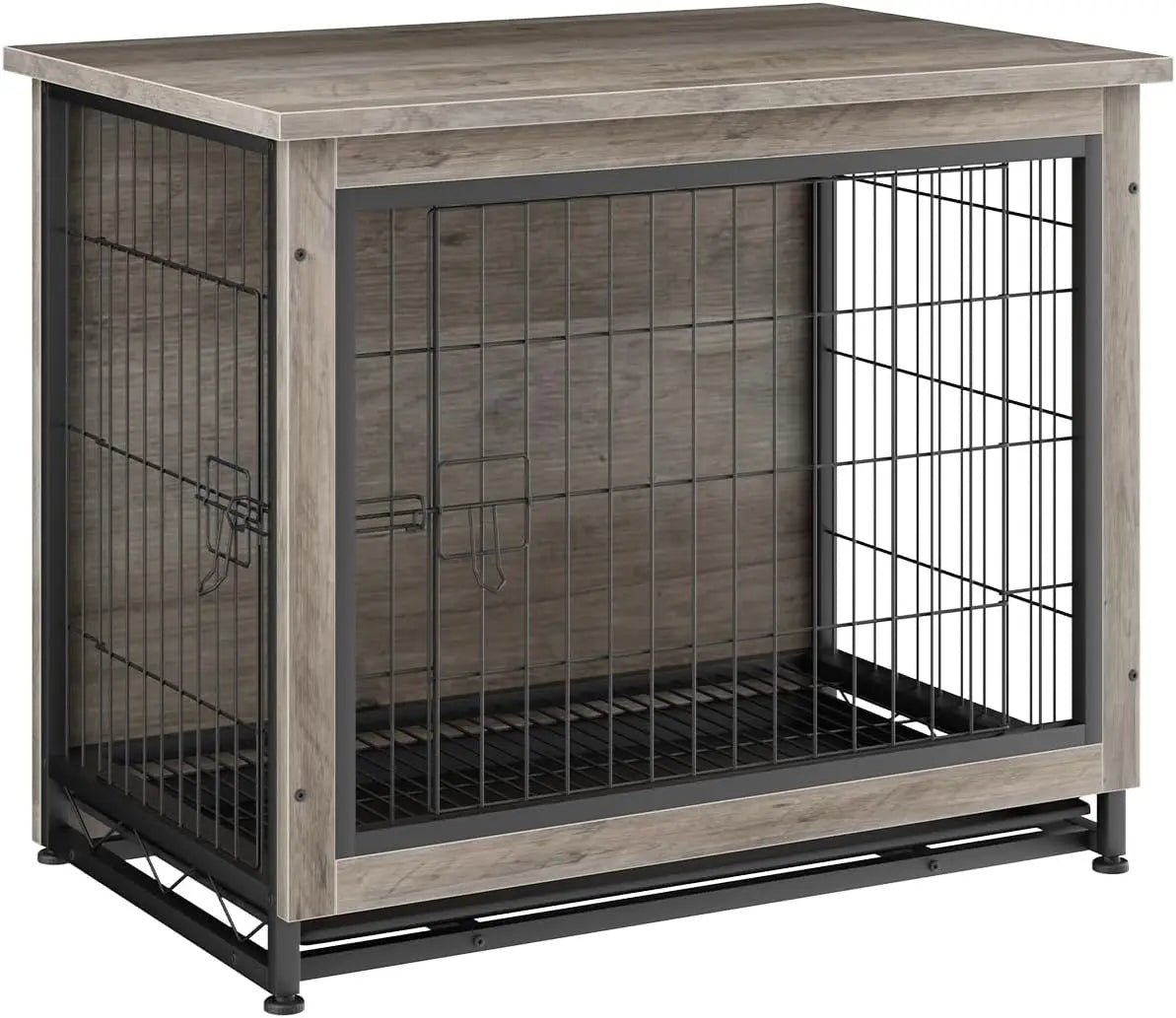 Dog Crate Furniture, Wooden Dogs Crate Table, Double-Doors Dogs Furniture, Indoor Doges Kennel, Dog House,Customized