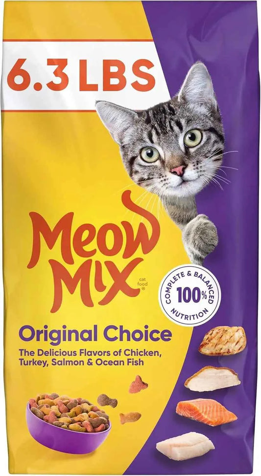 Original Choice Dry Cat Food, 6.3 Pound Bag for Adult Cats - High Protein Nutrition