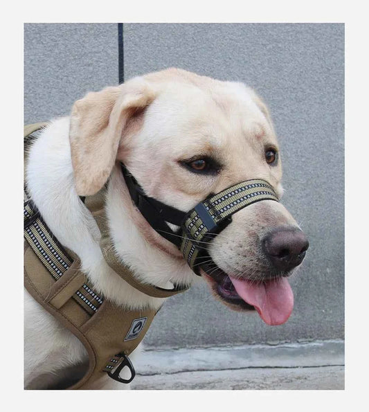 Breathable Pet Mouth Cover Adjustable Tactical Dog Muzzle Anti Bite Semi Closed Dogs Mask for Puppies Pet Large Dogs Accessories