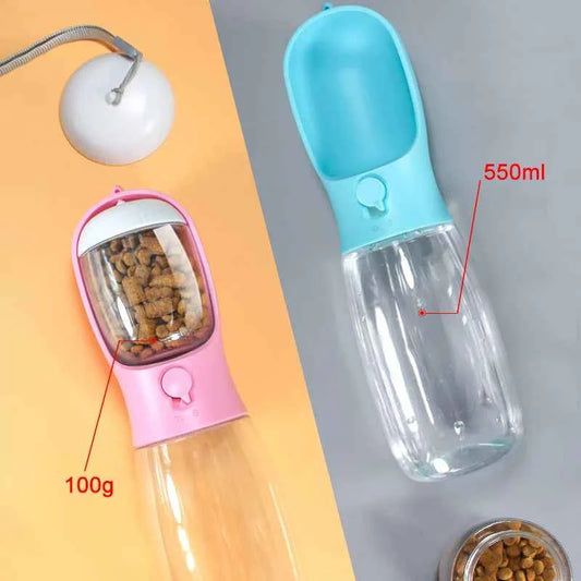 Pet Supplies Large Capacity Cats and Dogs Portable Outdoor 2-in-1 Water Food Temperature Resistant Multifunctional Pet Water Cup