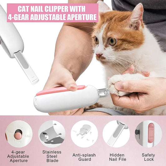 Pet Cat Dog Nail Clipper Cutter Adjustable Hole with Nail File To Avoid Excessive Cutting Professional Grooming Tool - Pet Suppie