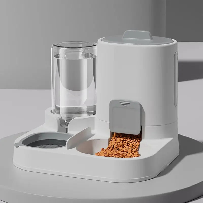 2-in-1 Portable Automatic Pet Feeder & Water Dispenser – Large Capacity Travel Food Container - Pet Suppie
