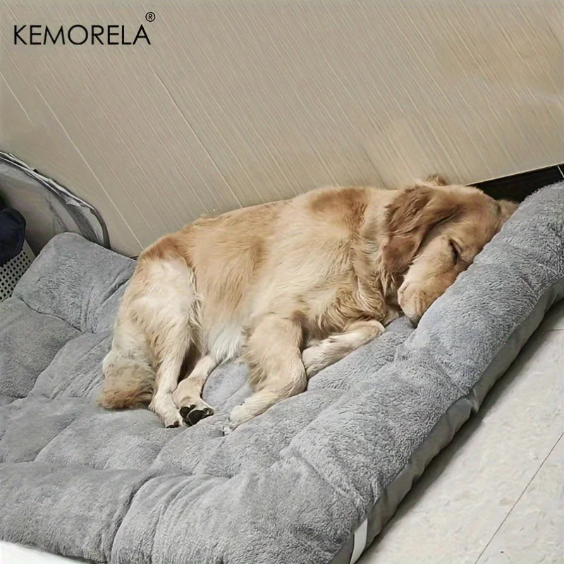 KEMORELA Extra Large Plush Dog Bed Sofa Thickened Super Soft Polyester Pet Mat Dog Crate Mat Bed For Small Medium Large Dog Bed