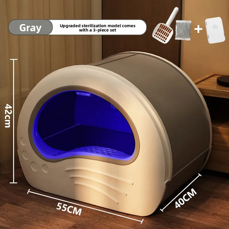 Self Cleaning Cat Litter Box Extra Large Fully Enclosed Drawer Dual Side Doors Odor Control Cat Toilet Arenero Gato Pet Items