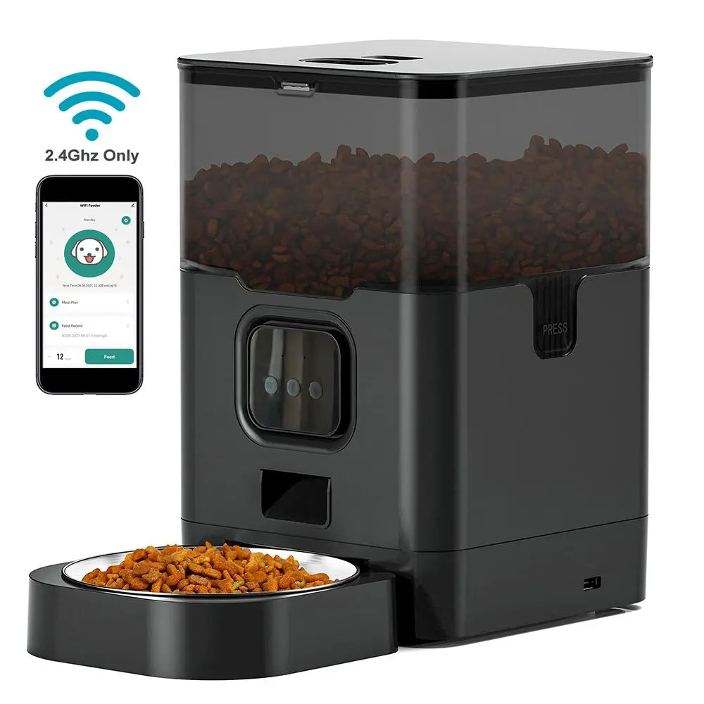 Autofeder 4L Tuya WiFi Smart Pet Feeder – LCD Display, Voice Timing & Slow Feed Dispenser for Cats & Dogs - Pet Suppie