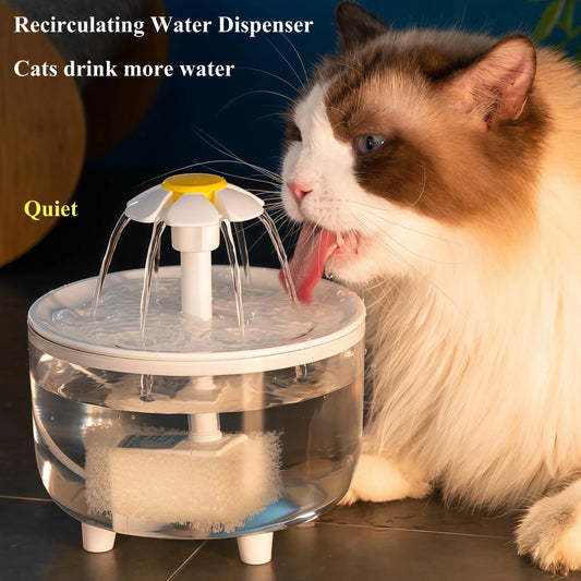 USB Electric Silent 1.2L Pet Water Fountain – Automatic Cat Drink Bowl with Filter - Pet Suppie