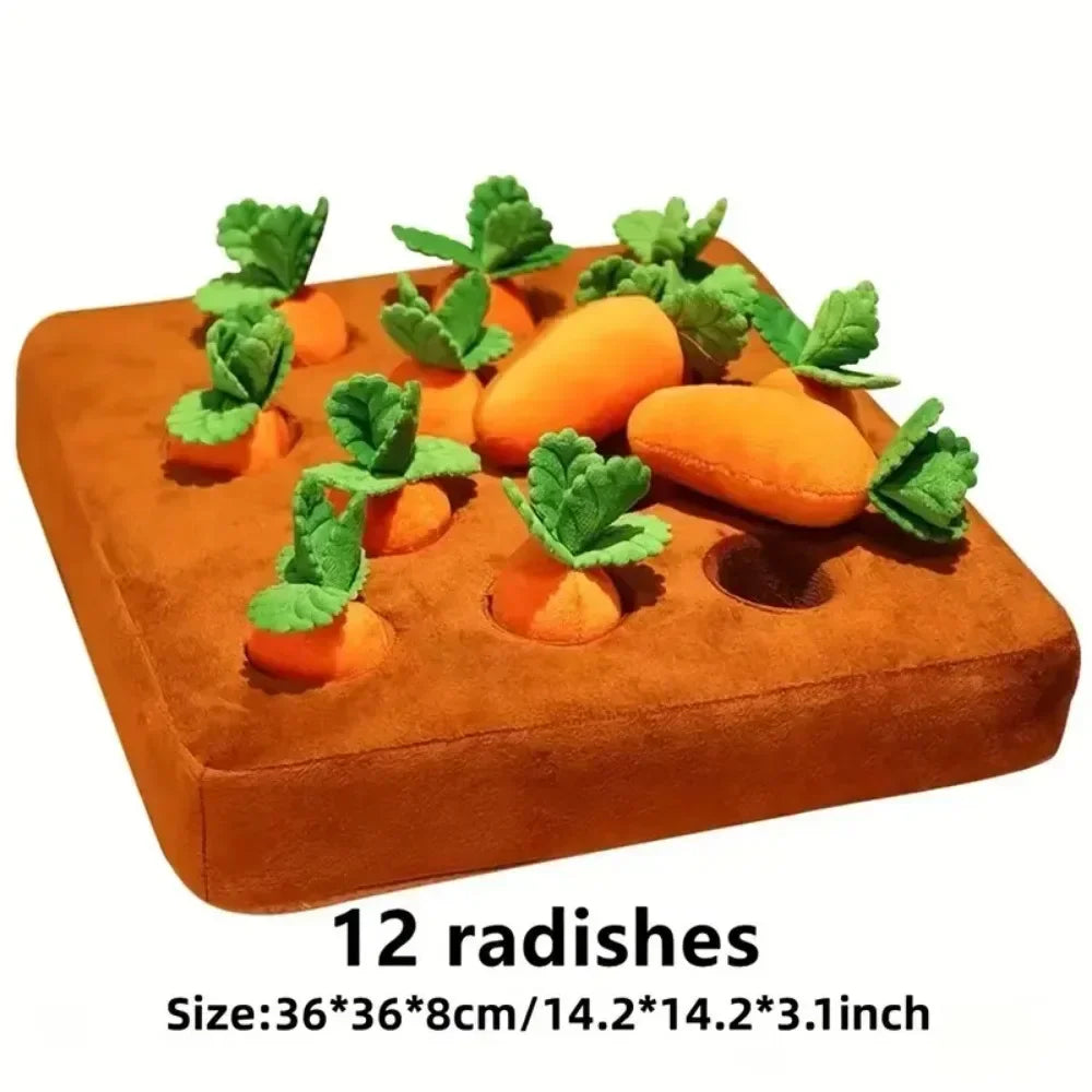 Carrot Snuffle Mat for Dogs Cats Puzzle Toy with Carrots for Small Medium Large Interactive Pet Stress Relief Dogs Chew Toys