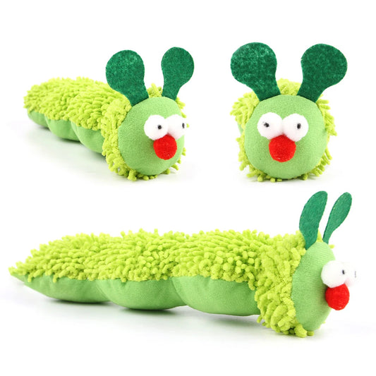 Caterpillar Catnip & Silvervine Cat Chew Toy – Nylon Molar Teaser for Cats & Kittens - Pet Suppie