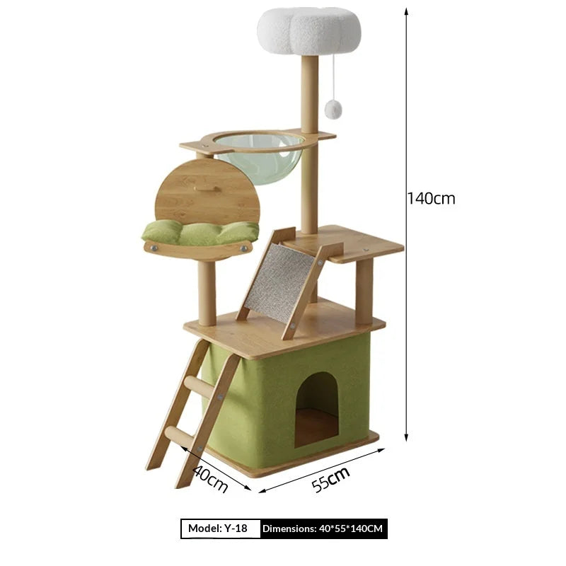 Cat Climbing Frame Cat Tree Integrated Large Wooden Cat Frame House Grab Post Space Cabin Cat Frame Cat Climbing Tree Cat Toys