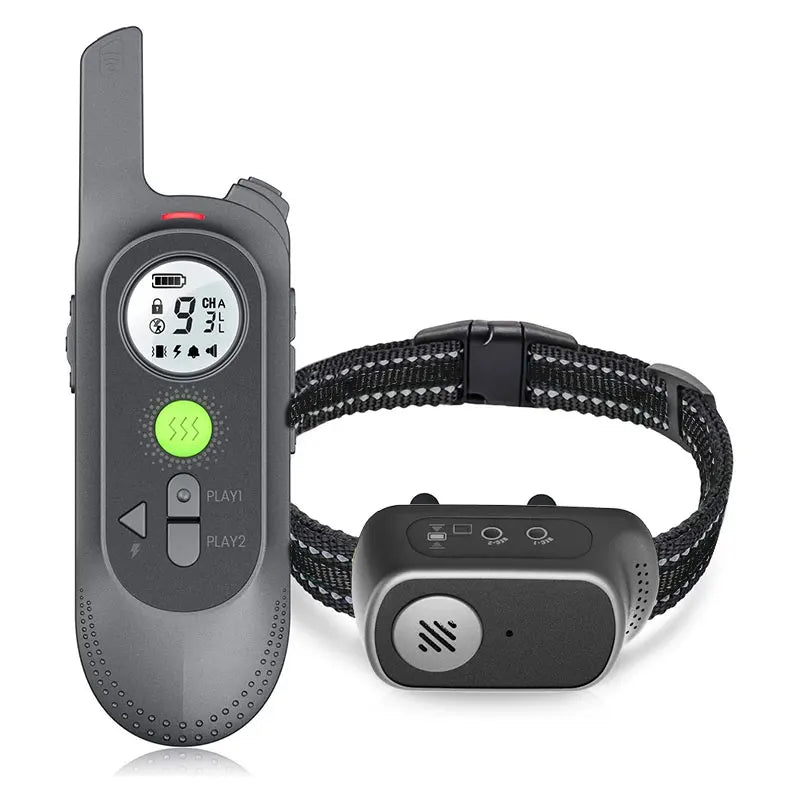 Dog Training Collar with Remote Voice Commands Shock Collar for Dogs Large Breed Vibration Waterproof Electric Dog Shock Collar